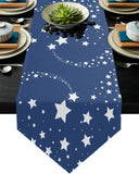 Blue meteor Rectangle Tablecloth - LeobonZone