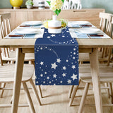 Right Angle Blue meteor Rectangle Tablecloth - LeobonZone