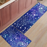 Beautiful Starry Sky Right Angle Felt Doormat Two piece set - LeobonZone