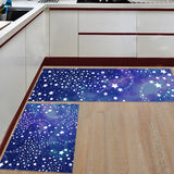 Beautiful Starry Sky Right Angle Felt Doormat Two piece set - LeobonZone