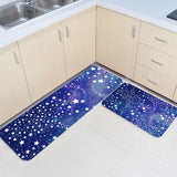 Beautiful Starry Sky Circular Angle Felt Carpets Two piece set - LeobonZone