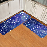 Beautiful Starry Sky Circular Angle Felt Carpets Two piece set - LeobonZone