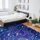 Beautiful Starry Sky Right Angle Felt Rugs - LeobonZone