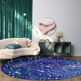 Beautiful Starry Sky Circular Felt Rugs