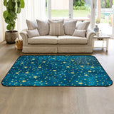 Bronze Beautiful Blue Stars Sponge Rillet Rubber Rugs
