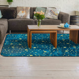 Bronze Beautiful Blue Stars Sponge Rillet Rubber Rugs - LeobonZone
