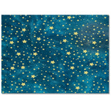 Bronze Beautiful Blue Stars Right Angle Felt Rugs - LeobonZone