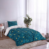 Bronze Beautiful Blue Stars comforter sets pillowcase - LeobonZone