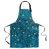 Bronze Beautiful Blue Stars Personalized Canvas Apron