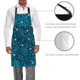 Bronze Beautiful Blue Stars Personalized Canvas Apron - LeobonZone