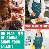 Bronze Beautiful Blue Stars Personalized Canvas Apron - LeobonZone