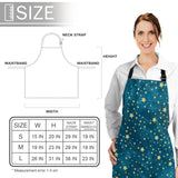 Bronze Beautiful Blue Stars Personalized Canvas Apron - LeobonZone