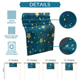 Right Angle Bronze Beautiful Blue Stars Rectangle Tablecloth - LeobonZone