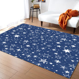 Beautiful Blue Stars Right Angle Felt Rugs - LeobonZone