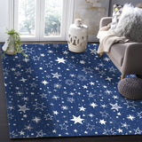 Beautiful Blue Stars Right Angle Felt Rugs - LeobonZone