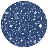 Beautiful Blue Stars Circular Felt Rugs - LeobonZone