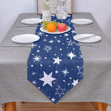 Beautiful Blue Stars Rectangle Tablecloth - LeobonZone