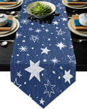 Beautiful Blue Stars Rectangle Tablecloth - LeobonZone