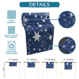 Right Angle Beautiful Blue Stars Rectangle Tablecloth - LeobonZone