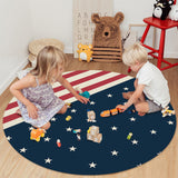 Flag of the United States Circular Felt Rugs - LeobonZone