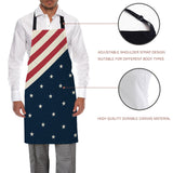 Flag of the United States Personalized Canvas Apron - LeobonZone