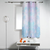 Light Pink Mermaid Scales Blackout Window Curtains - LeobonZone