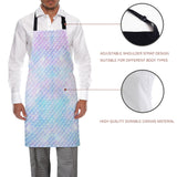Light Pink Mermaid Scales Personalized Canvas Apron - LeobonZone