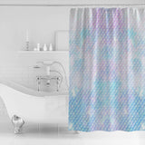 Light Pink Mermaid Scales Waterproof Durable Shower Curtain