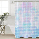 Light Pink Mermaid Scales Waterproof Durable Shower Curtain - LeobonZone