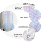 Light Pink Mermaid Scales Waterproof Durable Shower Curtain - LeobonZone