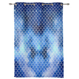 Blue Mermaid Scales Blackout Window Curtains - LeobonZone