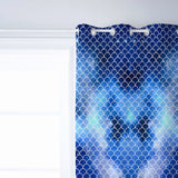 Blue Mermaid Scales Blackout Window Curtains - LeobonZone