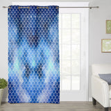Blue Mermaid Scales Blackout Window Curtains - LeobonZone