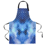 Blue Mermaid Scales Personalized Canvas Apron