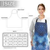 Blue Mermaid Scales Personalized Canvas Apron - LeobonZone