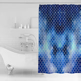 Blue Mermaid Scales Waterproof Durable Shower Curtain - LeobonZone