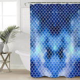 Blue Mermaid Scales Waterproof Durable Shower Curtain - LeobonZone