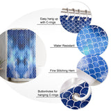 Blue Mermaid Scales Waterproof Durable Shower Curtain - LeobonZone