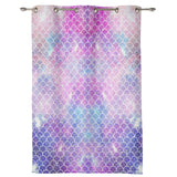 Pink Mermaid Scales Blackout Window Curtains - LeobonZone