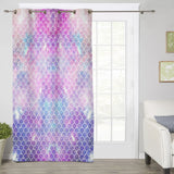 Pink Mermaid Scales Blackout Window Curtains