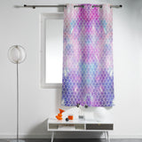 Pink Mermaid Scales Blackout Window Curtains - LeobonZone