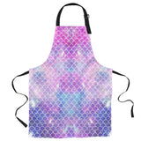 Pink Mermaid Scales Personalized Canvas Apron - LeobonZone