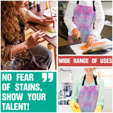 Pink Mermaid Scales Personalized Canvas Apron - LeobonZone