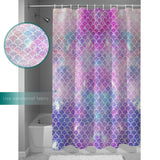 Pink Mermaid Scales Waterproof Durable Shower Curtain - LeobonZone