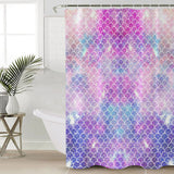 Pink Mermaid Scales Waterproof Durable Shower Curtain - LeobonZone