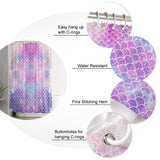 Pink Mermaid Scales Waterproof Durable Shower Curtain - LeobonZone