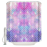 Pink Mermaid Scales Waterproof Durable Shower Curtain - LeobonZone