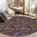 Traditional Pattern Circular Felt Rugs - LeobonZone