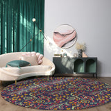 Traditional Pattern Circular Felt Rugs