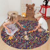 Traditional Pattern Circular Felt Rugs - LeobonZone